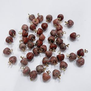 Pendentif perlé en vermeil or avec breloques multi-pierres précieuses - Product Image 6