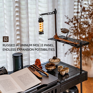 Boîte à outils polyvalente C63 en alliage d'aluminium 50L avec rail coulissant rétractable pour table, solution d'organisation pour les voyages tout-terrain - Product Image 4