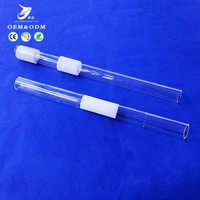 Tube double en verre de quartz de laboratoire, en silice fondue transparente, haute température, sans ozone, sur mesure pour le moulage électrique et la découpe