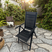 Chaise de jardin réglable à 7 positions avec cadre en aluminium, mobilier d'extérieur pour jardin - Offre Spéciale