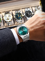 Jam Tangan POEDAGAR Ultra Tipis Baru dengan Tali Baja Anti Karat, Jam Tangan Pria Tahan Air dan Bercahaya