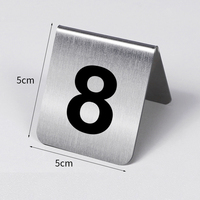 Numéros de table personnalisés en acier inoxydable SS304, tentes de table métalliques avec logo pour restaurant, café, mariage