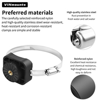 Penjepit Pipa Tahan Lama dengan Sekrup 1/4'' untuk Dudukan Sonar Multi Mode Garmin Livescope LVS34 VIN-TYQ-BK91-114