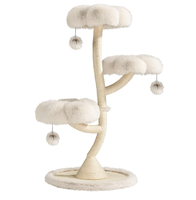 Arbre à chat avec 3 zones de repos confortables, griffoir, plaque de base 59 x 59 cm, tour d'escalade pour chat. 15 kg avec sisal et peluche