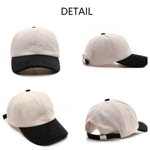 定制高品质灯芯绒无结构棒球帽爸爸帽子低矮灯芯绒儿童帽子 - Product Image 2