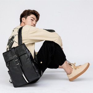 <span class=keywords><strong>Sac</strong></span> à dos pour ordinateur portable en <span class=keywords><strong>cuir</strong></span> PU souple noir, <span class=keywords><strong>sac</strong></span> à dos d'école, <span class=keywords><strong>sac</strong></span> à main, logo <span class=keywords><strong>de</strong></span> la marque VICUNA POLO, vente chaude personnalisée - Product Image 2