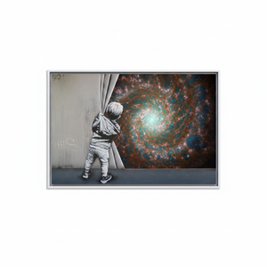 Elegant Printed <b>Canvas</b> Artwork: Cosmic Inspiration for Home Decor,WHITE <b>FRAMED</b> <b>CANVAS</b> - Product Image 2