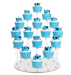 Nueva Venta de acrílico transparente Cupcake Rack fiesta de cumpleaños boda postre Rack pastelería herramientas para hornear - Product Image 1