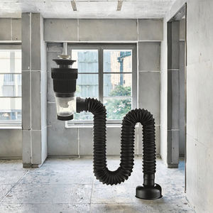 Kit de vidange d'évier extensible chromé moderne personnalisé en usine avec siphon facile à nettoyer pour salle de bain et cuisine - Product Image 2