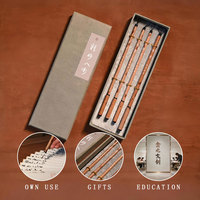 Pinceau de calligraphie chinoise traditionnelle avec poils mixtes pour débutants et professionnels, manche en bois durable