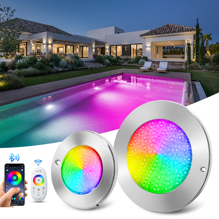 AC12V 10-Inches LED Underwater Swimming Pool Lights for Inground Pool RGB RGBW Remote Control LED Wet Niche Swimming Pool Light