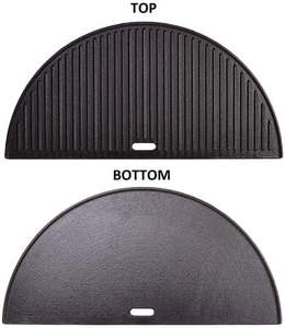 18 Inch Omkeerbare Halve Maan Gietijzeren Bakplaat Voor Kamado Grill, Grote Groene Eiergrill Kookplaat - Product Image 3