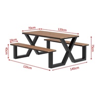 OEM ODM Mobilier d'extérieur pour zones touristiques, hôtels de loisirs, cafés et restaurants, ensemble de tables et chaises avec parasol