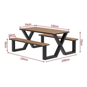 OEM ODM Commercial Scenic Areas Leisure Hotels Outdoor Furniture Seating Cafe Restaurant Dining <strong>Table</strong> Chairs Set With Umbrella - Product Image 5