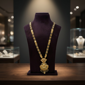 Wholesale 24K Gold Plated Long Mangalsutra For Married Women, Traditional Indian Wedding Mangalsutra, Brass Gold Filled Jewelry. - Product Image 1