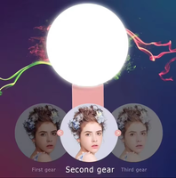 Accessoires pour téléphone : Mini anneau lumineux portable rechargeable à intensité variable pour selfie, lumière d'appoint pour téléphone