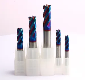 Customize Factory-Sourced Solid Carbide Endmill 4-Flute Flat Fresa CNC Tools Milling Cutter