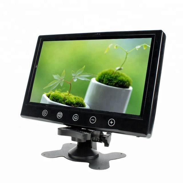 4CH HD 1024x600P TFT LCD 7 Inch Dashboard Monitor with RGB Camera Reversing Aid and TV for Cars Split Screen Display