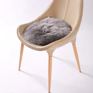 Uzun kazık yün hakiki kuzu derisi merinos koyun derisi kürk sandalye kanepe koltuk yastıkları yuvarlak yastık