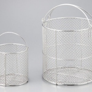 Cesta de desinfección de acero inoxidable As One 1-3450 1-3451 con marco de malla para esterilizador a vapor, uso en laboratorio - Product Image 2