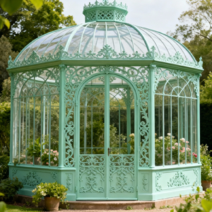 Serre en verre victorienne avec cadre en fer, extension de véranda, kit complet de serre de jardin pour les événements de mariage - Product Image 2