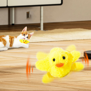 Juguete eléctrico de hierba gatera de peluche para gato, juguete interactivo de diseño de pato para gato, mascota personalizada, novedad de 2023 - Product Image 6