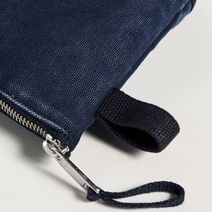 Bolsas de Maquillaje de Lona Azul Marino para Mujer, Personalizables con Logotipo, Portátiles, con Cierre, Organizador de Viaje Ecológico para Artículos de Aseo - Product Image 2