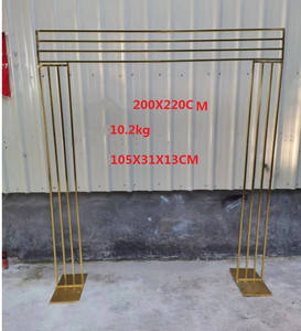 सोने का आर्क आउटडोर इंटीरियर पृष्ठभूमि स्टैंडवेडिंग पार्टी इवेंट स्टेज मेटल डिचेबल शादी की सजावट पृष्ठभूमि आर्क - Product Image 4