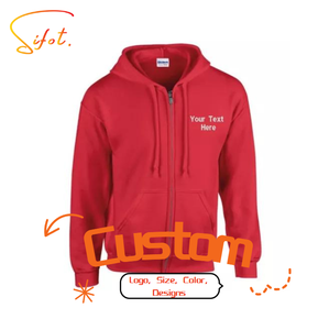 Sifot vente en gros 400 gsm personnalisé Boxy Streetwear pleine fermeture éclair emballage lourd sweat à capuche lavé - Product Image 1