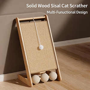 Verticale grenen & jute eenvoudige krabplank, krasbestendig, slijtvast, kattenkrabplank, kattenkrabmat, katten speelgoed - Product Image 1