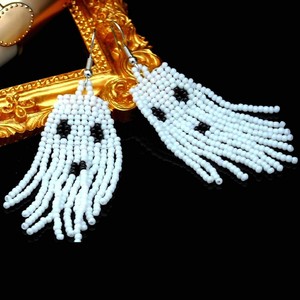 ต่างหูกะโหลกศีรษะฮาโลวีนจำนวนมาก,พลอยเทียมพู่ต่างหูโบฮีเมียน - Product Image 2