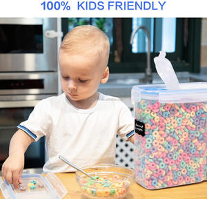 OEM NUEVO <span class=keywords><strong>Modular</strong></span> de plástico Contenedor de cereales Dispensador Hermético Cereal Keeper Contenedores de almacenamiento de alimentos secos - Product Image 6