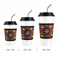 Manchon isotherme en néoprène pour tasse à café avec logo personnalisé par sublimation, support pour canettes de 16/24/32 oz, housse pour bouteille chaude ou glacée