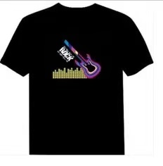 Custom Light up Sound Activated EL Flashing t Shirt Led <strong>Party</strong> Mens <strong>Tshirt</strong> - Product Image 4