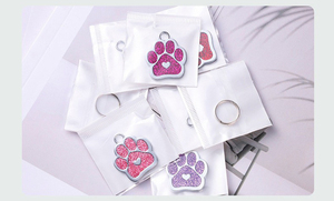 Animal Cat Dog Paw Chunk <b>Charms</b> Pendants Glitter Footprint DIY Jewelry Making Necklace Bracelet - Product Image 3
