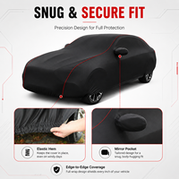 Housse de voiture Luxfit Luxury Stretch Fit en velours extensible, protection UV 99% IR 90%, imperméable, résistante aux rayures, ourlet élastique, pour berline et SUV
