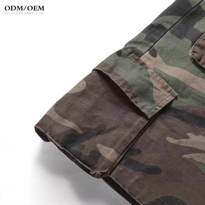 Shorts cargo camouflage pour homme, multi-poches, confortables, taille élastique, coupe ample, shorts de travail en plein air - Product Image 4