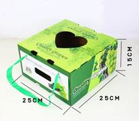 Boîte d'expédition pour fruits et légumes, carton rigide réutilisable à 5 couches, portable