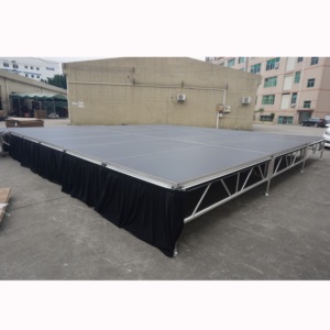 Etapa de rendimiento móvil de escenario de aluminio de cubierta ajustable en altura - Product Image 3