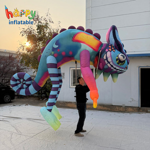 Marioneta Inflable Gigante de Camaleón para Desfiles, Mascota Inflable Realista de Camaleón para Actuaciones en la Calle - Product Image 4