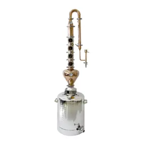 100L 200L home use brandy distillery equipment copper helmet alembic copper still