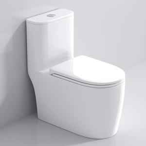 Inodoros de WC de una pieza alargados sifónicos de cerámica para baño montados en el suelo de China con cuenco de cubierta de asientos - Product Image 1