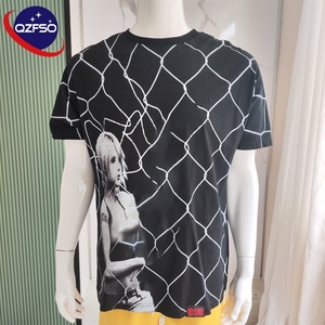 QZFSO usine 100% coton T-shirt complet sur tout l'écran Dtg impression graphique surdimensionné T-shirt Streetwear personnalisé t-shirts pour hommes - Product Image 1