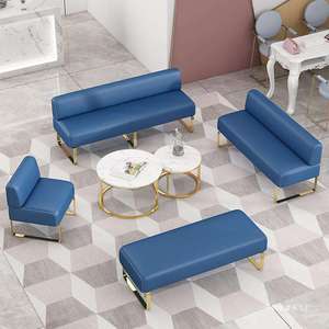 Luxury Sofa Living Room Furniture Curved Dresser Home Lounge Sofa Sets Modern Fabric Leather Sofa Set Furniture - Product Image 5