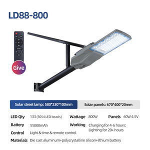 Oranggie Chất Lượng Cao Không Thấm Nước 200W/300W Tích Hợp LED Năng Lượng Mặt Trời Ánh Sáng Đường Phố Cho Ngoài Trời IP65 Vườn Ứng Dụng - Product Image 5