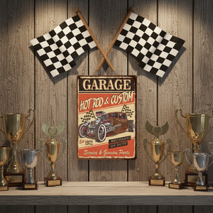 Panneau Métallique Rétro Vintage, Plaque Décorative Murale pour Bar et Garage, Affiche Murale Style Route Routière, Décoration Artisanale - Product Image 4