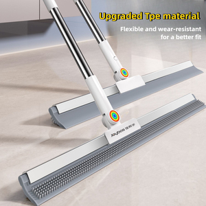 Multi-function Magic Broom - Wide Squeegee Brush With Rotating Head And Long Handle For Cleaning Tiles