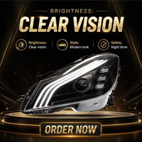 Pour Mercedes Benz Classe C W204 C180 2011 2014, phare style Maybach, trois bandes LED, lentille, vente directe d'usine, promotion