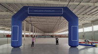 Arche gonflable publicitaire extérieure personnalisée en tissu Oxford avec finition chanfreinée pour événements de marathon