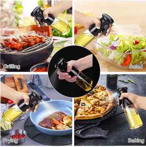 Pulvérisateur d'huile d'olive portable pour barbecue et cuisine 200/210 ml, ensemble de brosses de cuisine chaudes avec vaporisateur d'huile et de vinaigre - Product Image 5